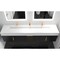 Castello Usa Nile 84-inch Black Vanity Set with White Top and Gold Handles CB-MC-84BLK-GLD-2053-WH - alternate 2